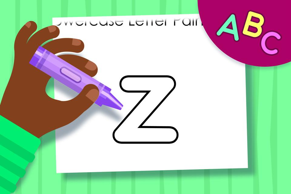 Lowercase Letter z – Online Coloring Page