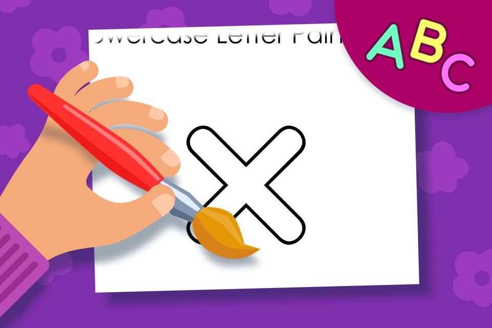 Lowercase Letter x – Online Coloring Page