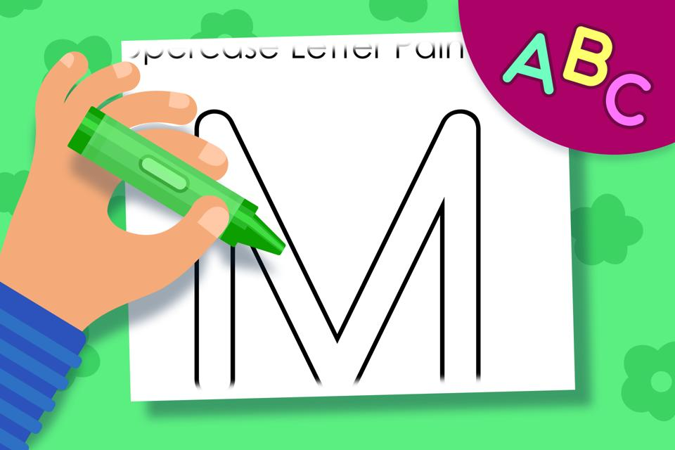 Uppercase Letter M – Online Coloring Page