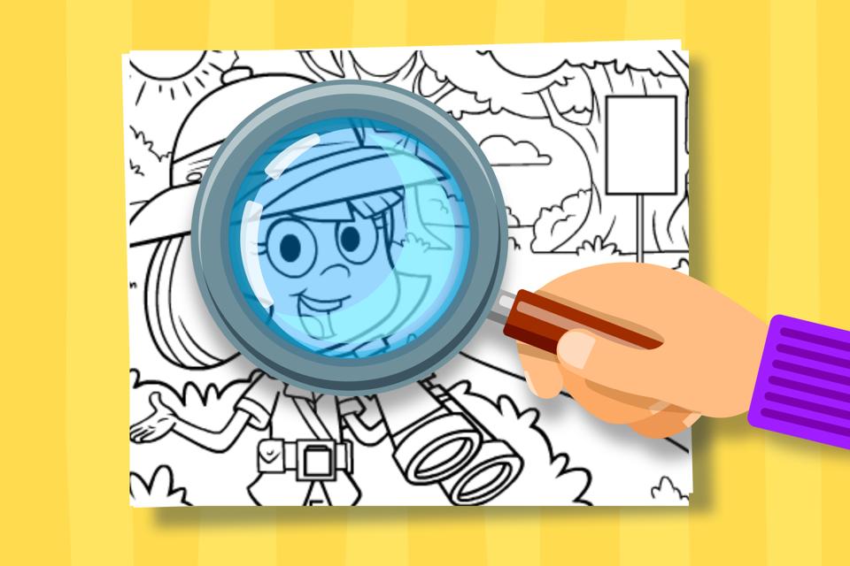 Shawna the shape hunter find the shapes game for kids from ABCmouse.com.