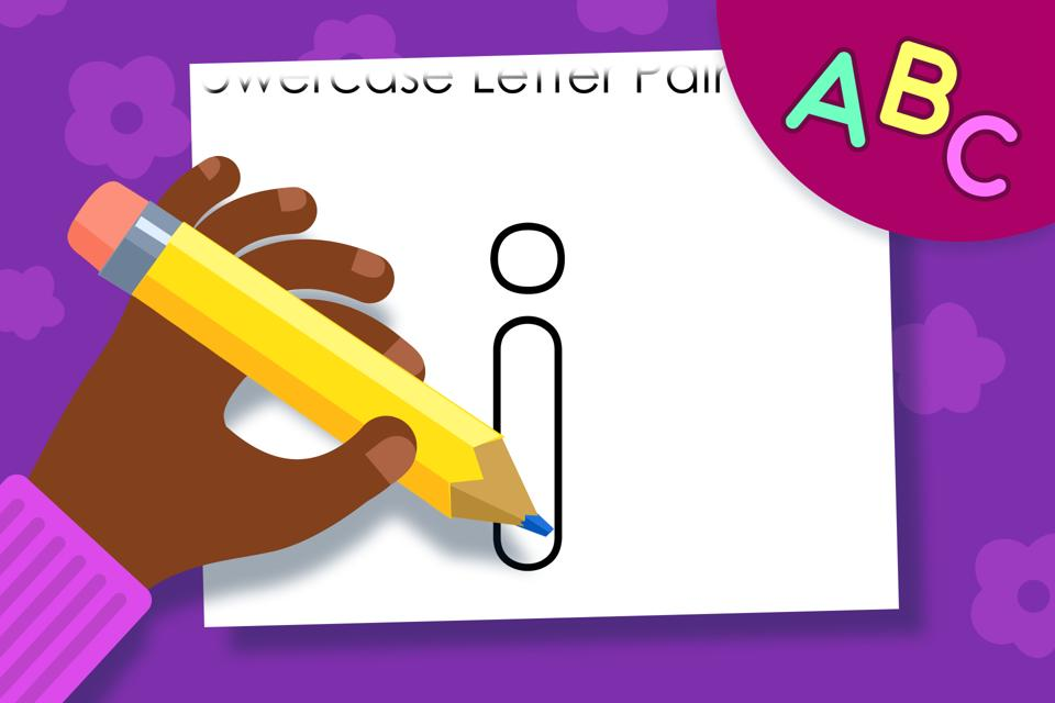 Lowercase Letter i – Online Coloring Page