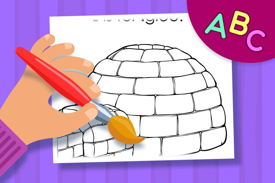 I is for Igloo – Online Coloring Page