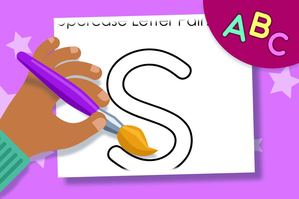 Uppercase Letter S – Online Coloring Page
