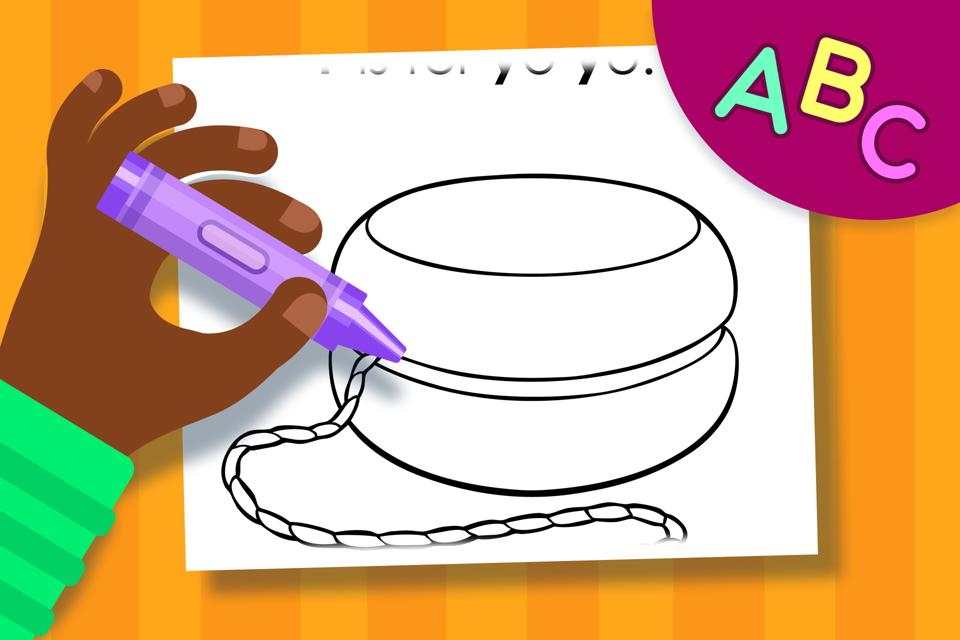 Y is for Yo-Yo – Online Coloring Page