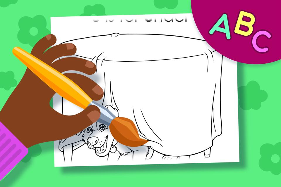 U is for Under – Online Coloring Page