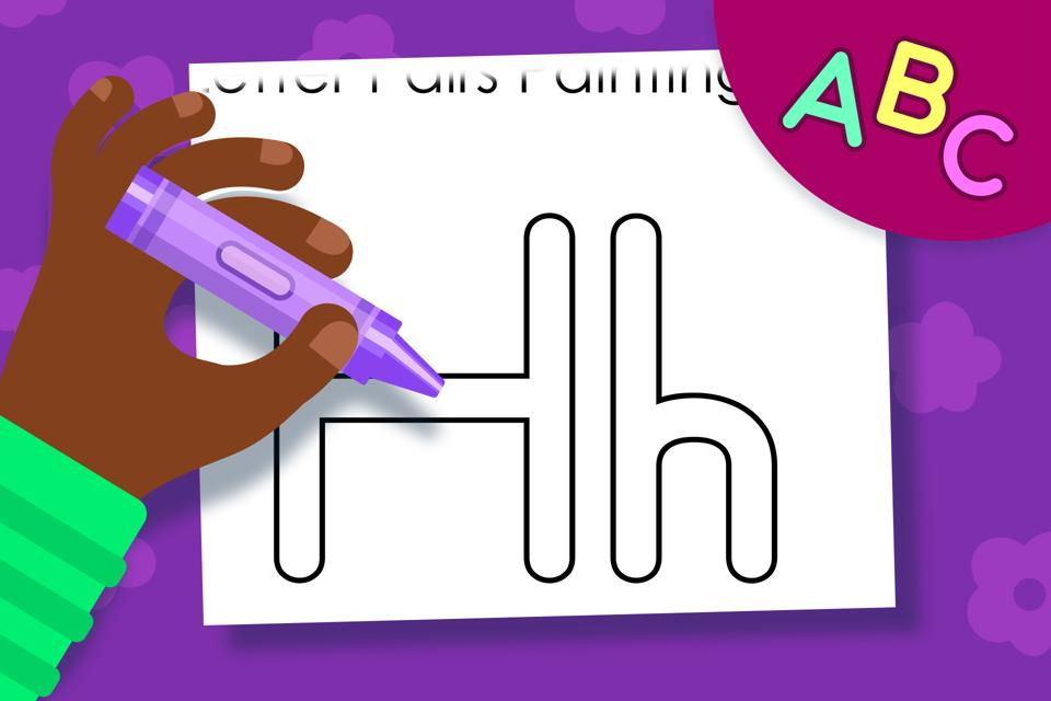Letter Pairs Hh – Online Coloring Page