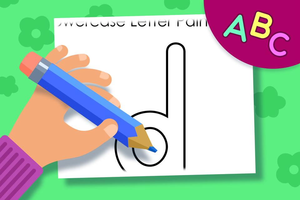 Lowercase Letter d – Online Coloring Page