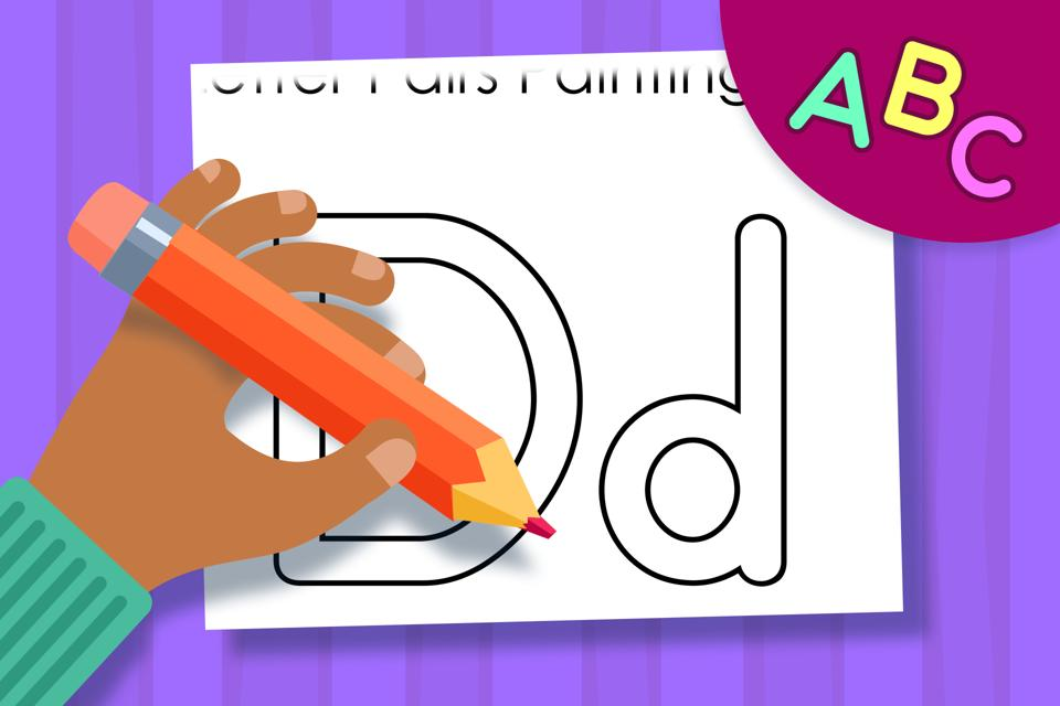 Letter Pairs Dd – Online Coloring Page