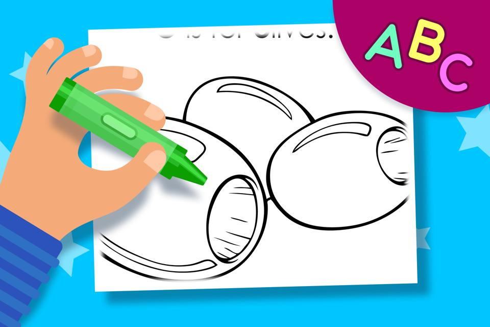 O is for Olives – Online Coloring Page