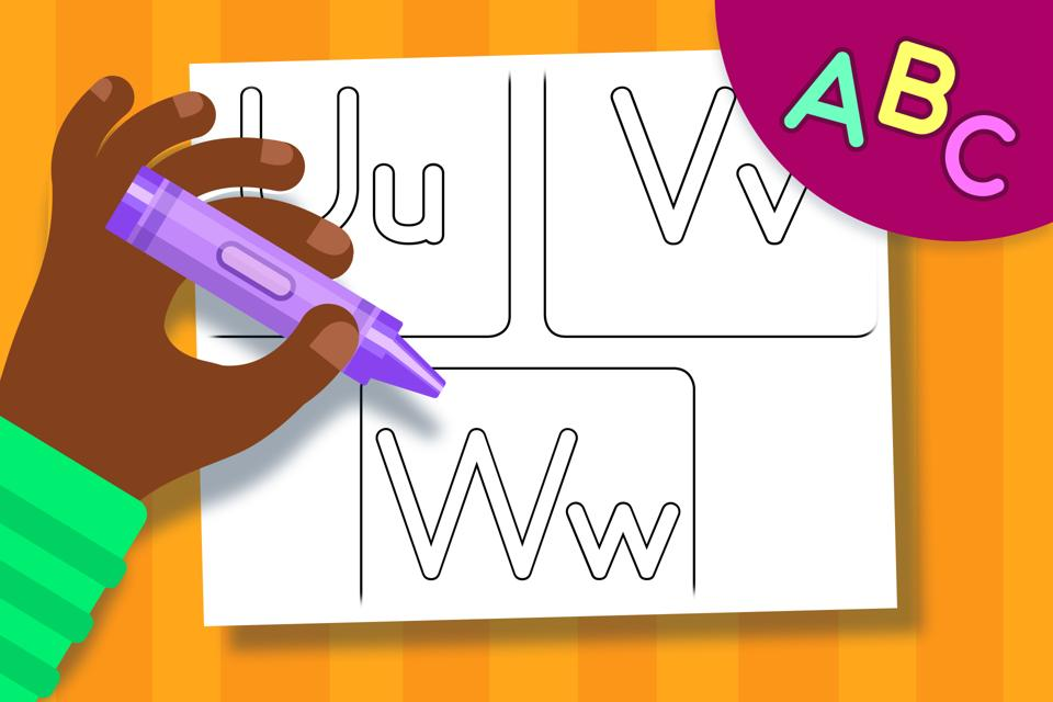 Upper and Lower Case Letters U, V, & W