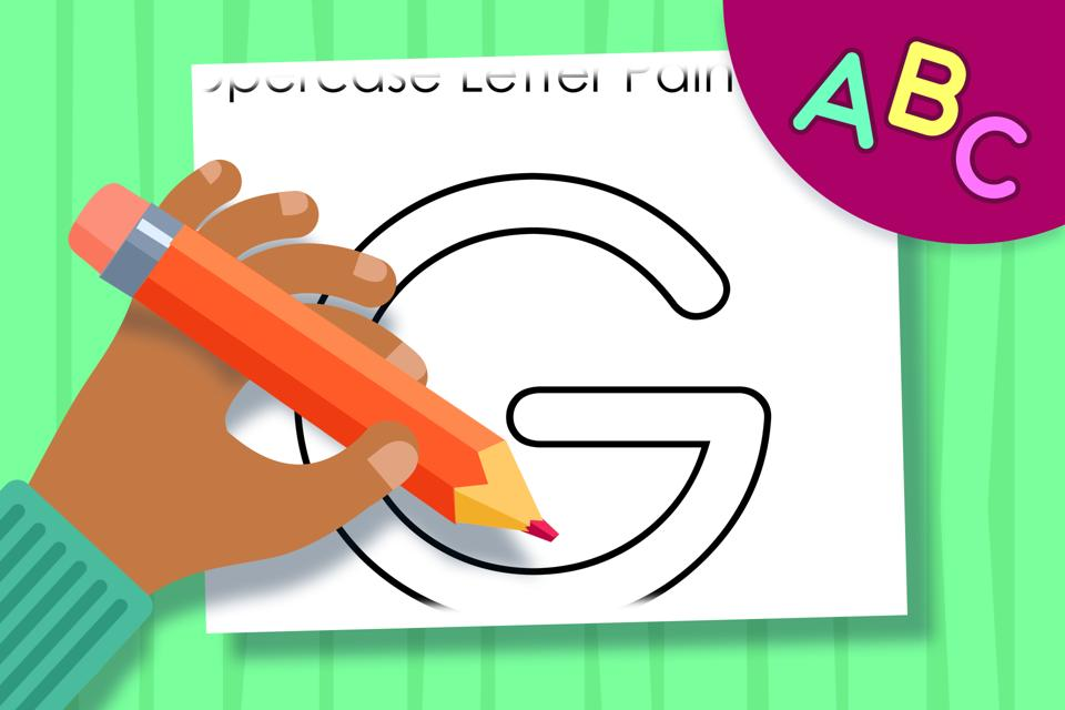 Uppercase Letter G – Online Coloring Page