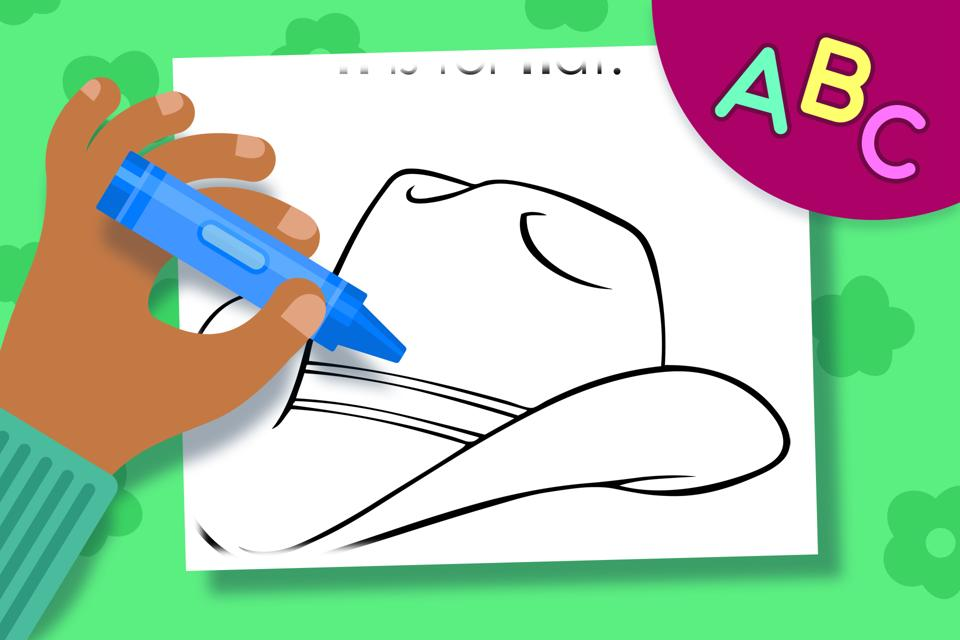 H is for Hat – Online Coloring Page