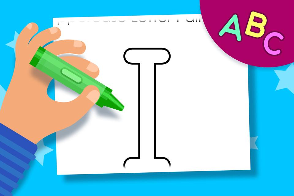 Uppercase Letter I – Online Coloring Page