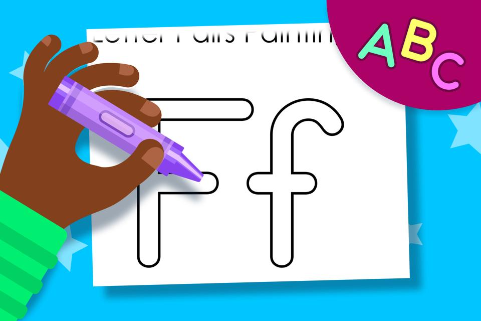 Letter Pairs Ff – Online Coloring Page