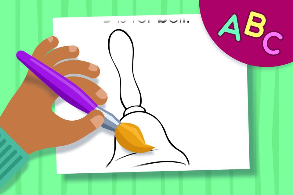 B is for Bell – Online Coloring Page