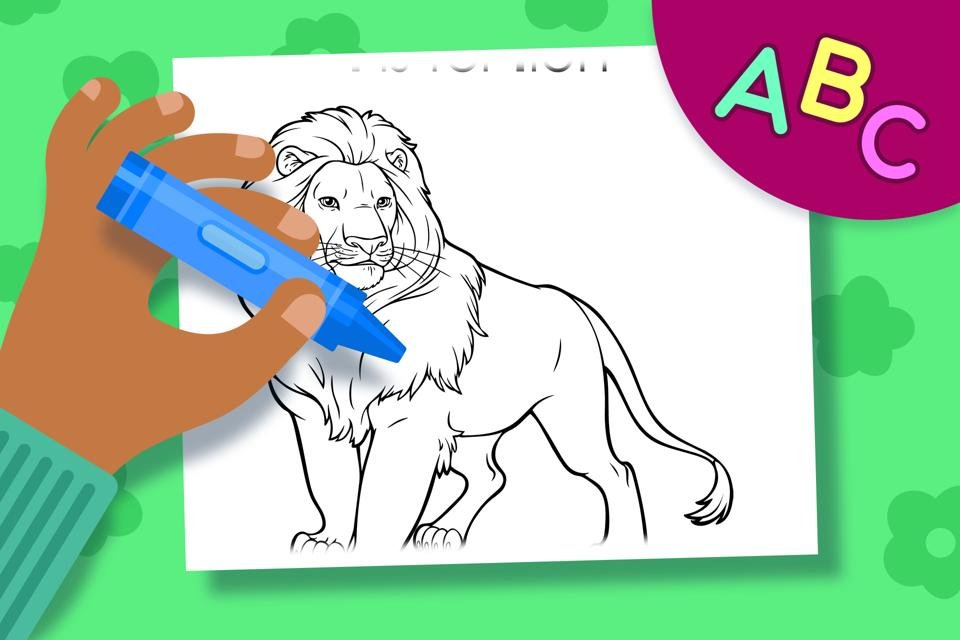 L is for Lion – Online Coloring Page