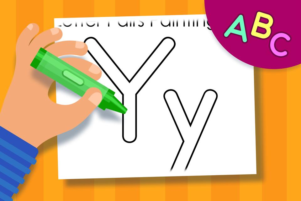 Letter Pairs Yy – Online Coloring Page