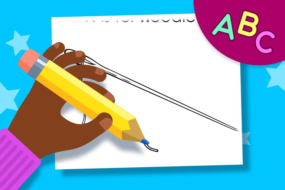 N is for Needle – Online Coloring Page