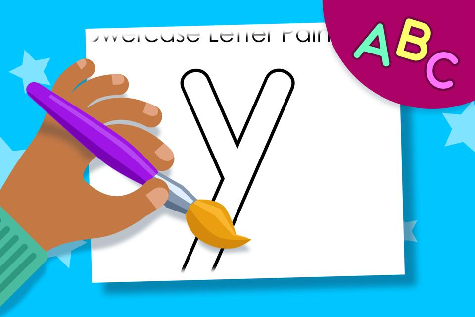 Lowercase Letter y – Online Coloring Page