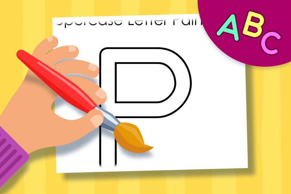 Uppercase Letter P – Online Coloring Page