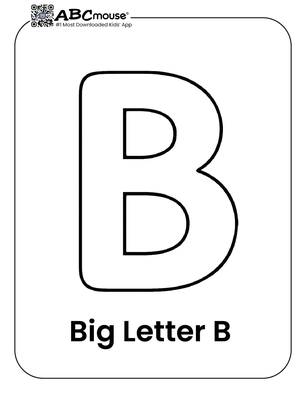 Free printable b is for big letter B coloring page from ABCmouse.com. 