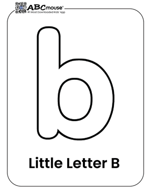 Free printable b is for little letter B coloring page from ABCmouse.com. 