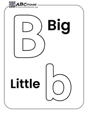 Free printable b is for big b and little b coloring page from ABCmouse.com. 
