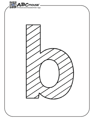Free printable b is for striped letter b coloring page from ABCmouse.com. 