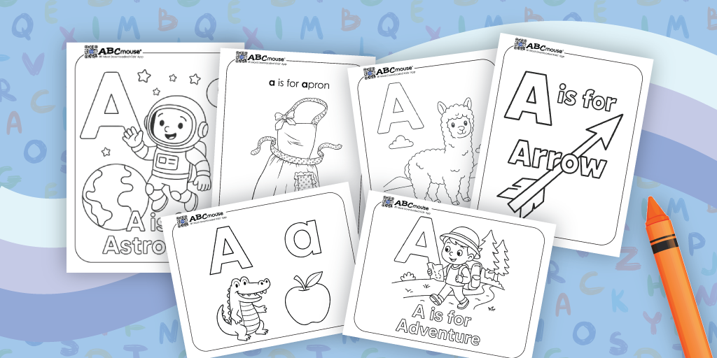 Free printable letter a coloring pages for kids from ABCmouse.com. 