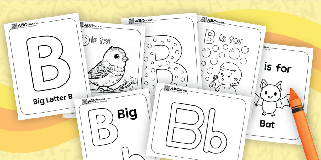 Free printable letter B coloring pages for kids from ABCmouse.com.