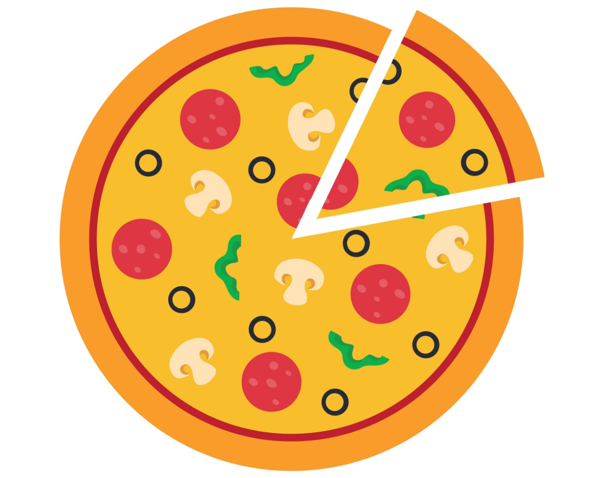 A slice out of a pepperoni and mushroom pizza.  