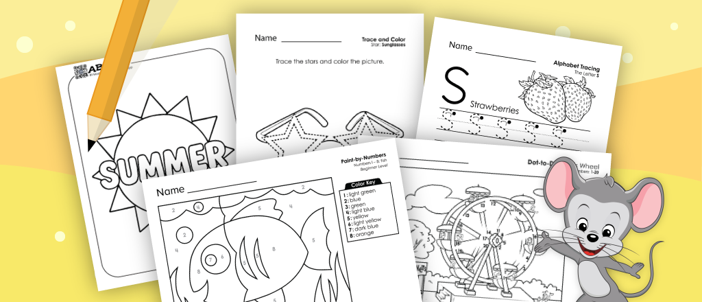 Free printable summer worksheets for kids from ABCmouse.com. 