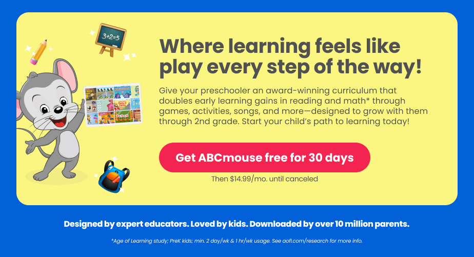 Preschool feels like play every step of the way sign up for ABCmouse preschool fun and learning games and activities. 