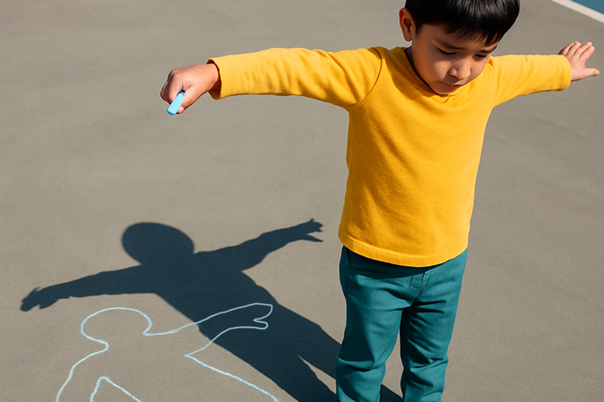 Shadow tracing  for a fun summer activity. 