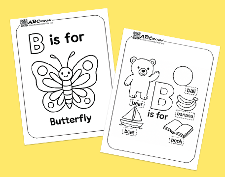 Free printable letter b coloring pages for kids from ABCmouse.com. 