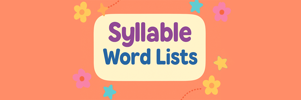 Free printable syllable word lists for kids from ABCmouse.com.