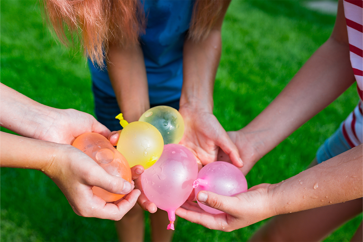 Water balloon games  for a fun summer activity. 