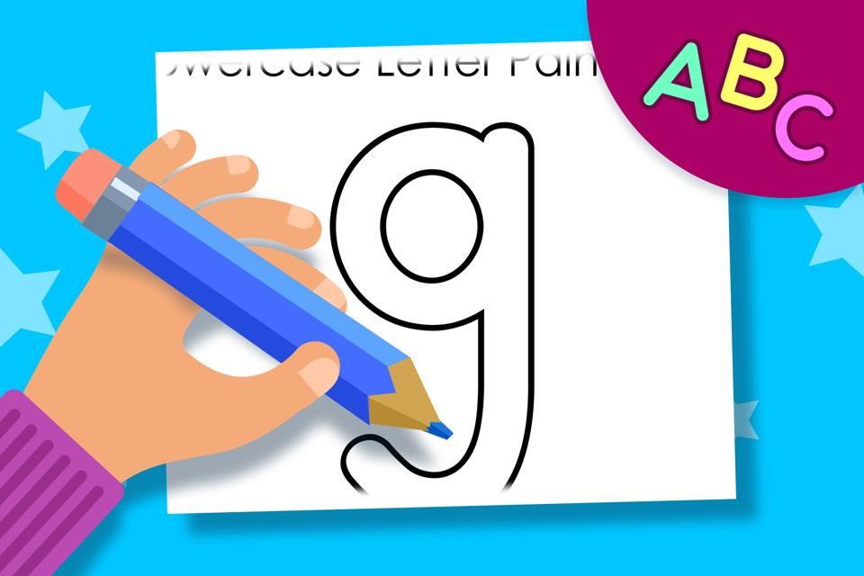 Lowercase Letter g – Online Coloring Page