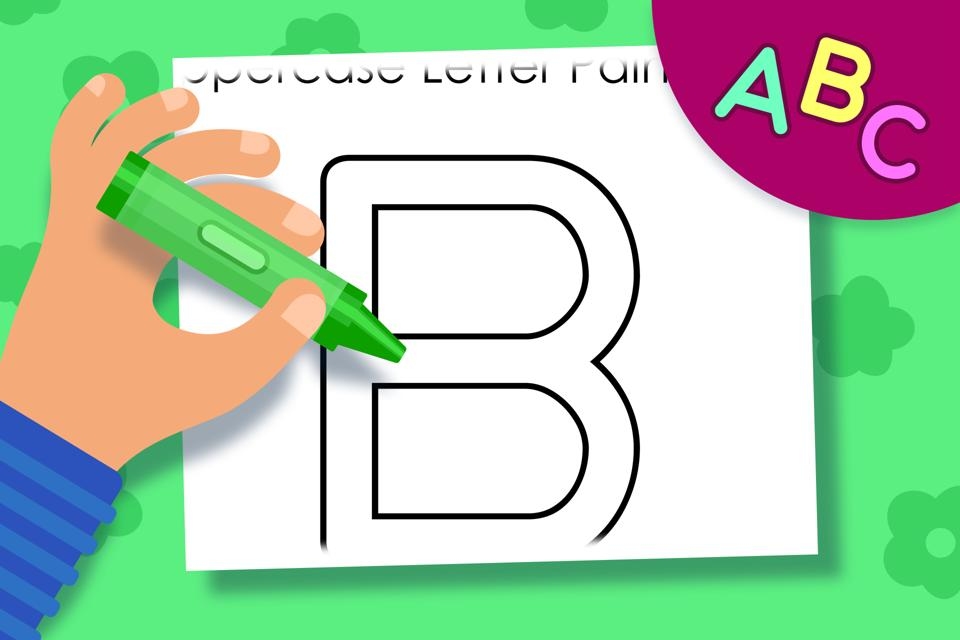 Uppercase Letter B – Online Coloring Page