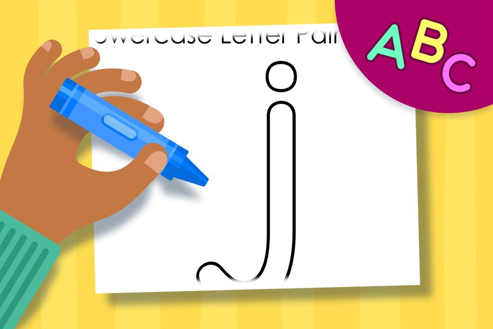 Lowercase Letter j – Online Coloring Page