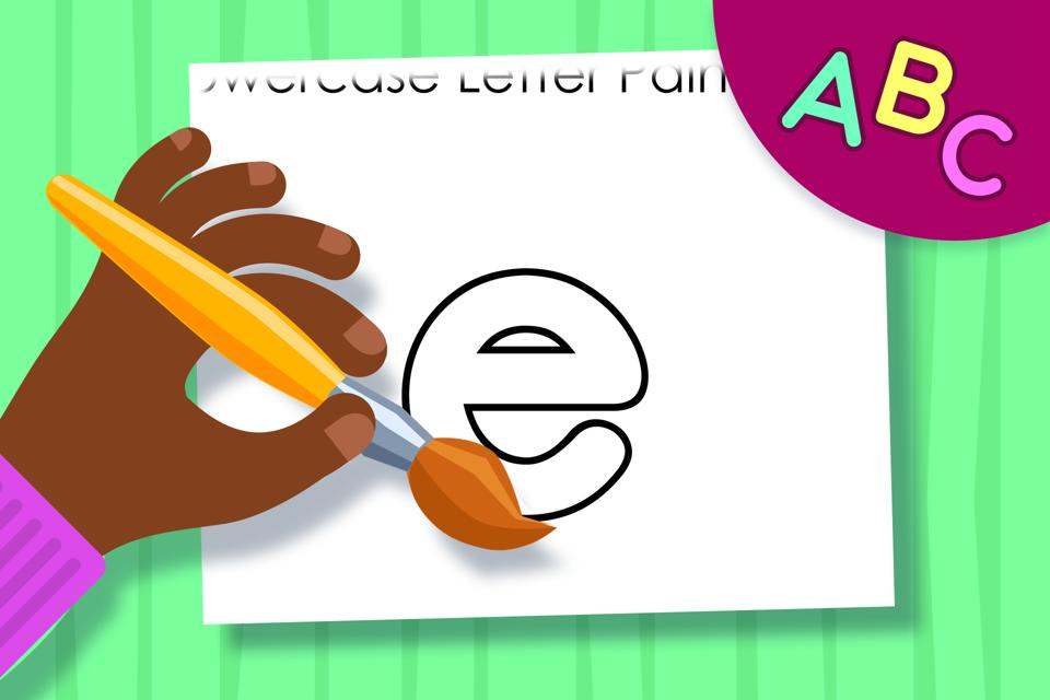 Lowercase Letter e – Online Coloring Page