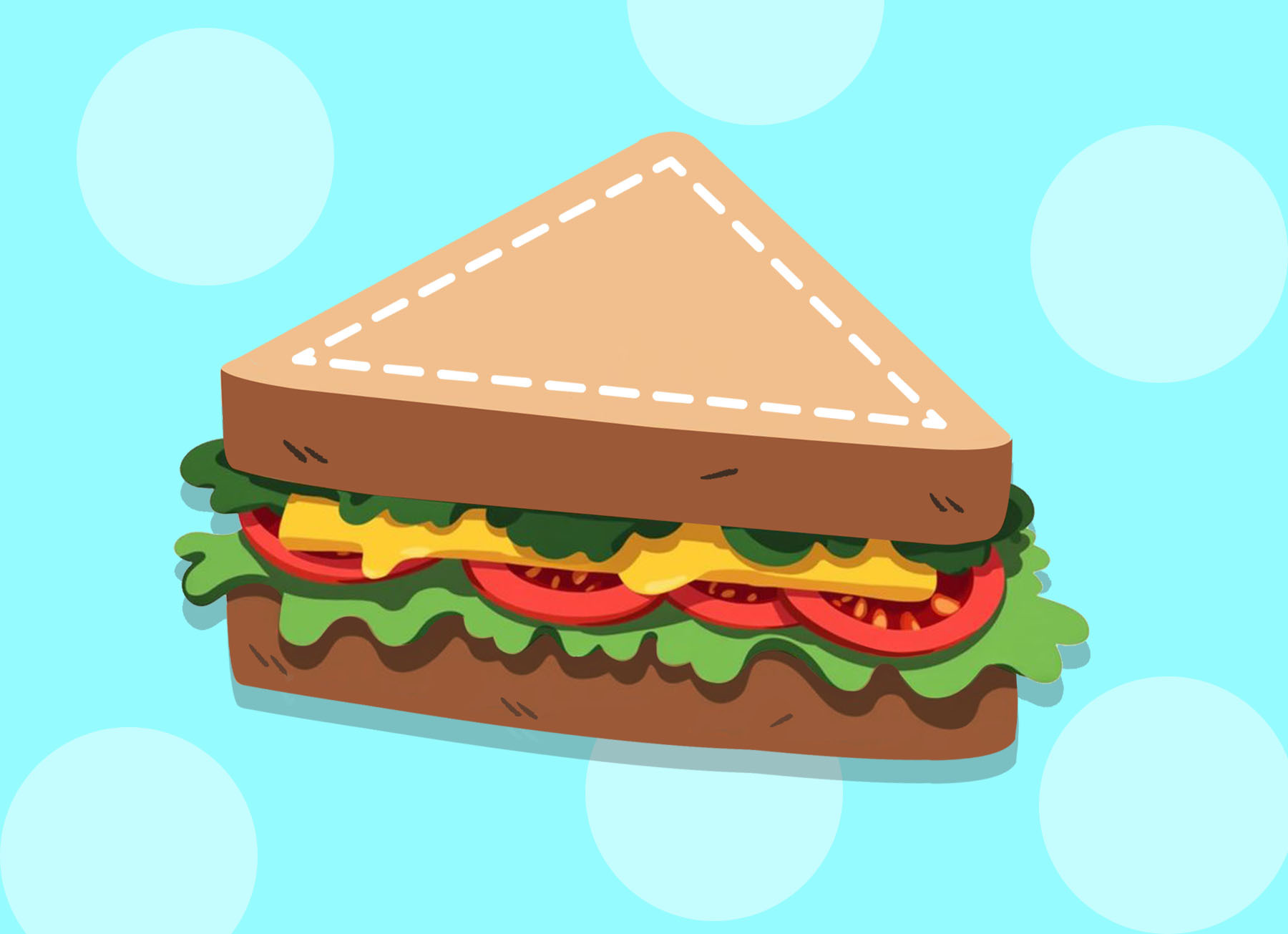 Triangle Jigsaw Puzzle Sandwhich