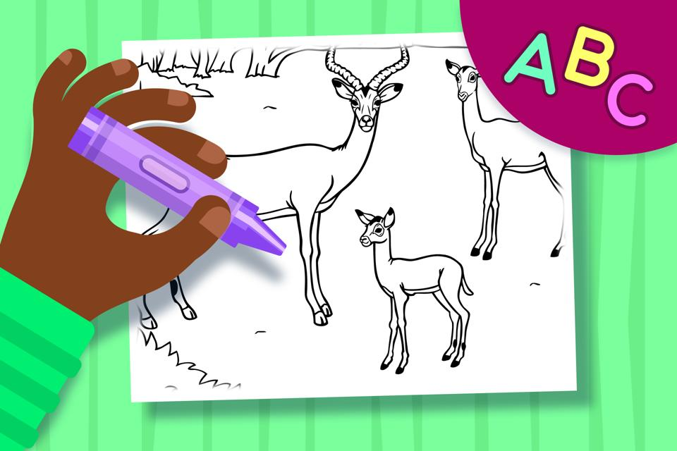 I is for Impala – Online Coloring Page