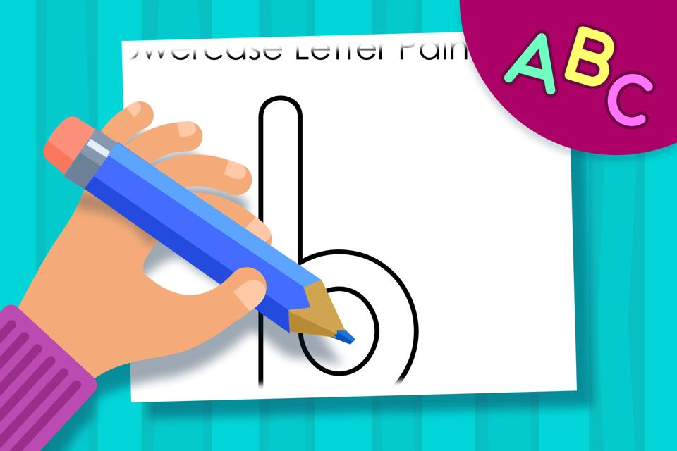 Lowercase Letter b – Online Coloring Page