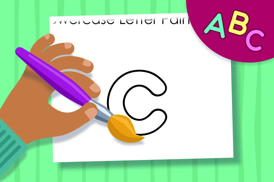 Lower case letter c online coloring page for kids from ABCmouse.com. 