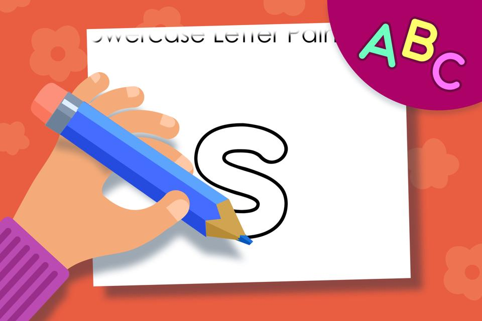Lowercase Letter s – Online Coloring Page