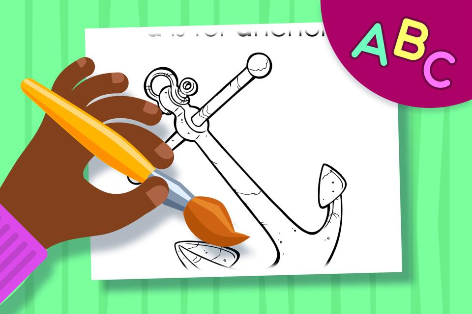 A is for Anchor – Online Coloring Page