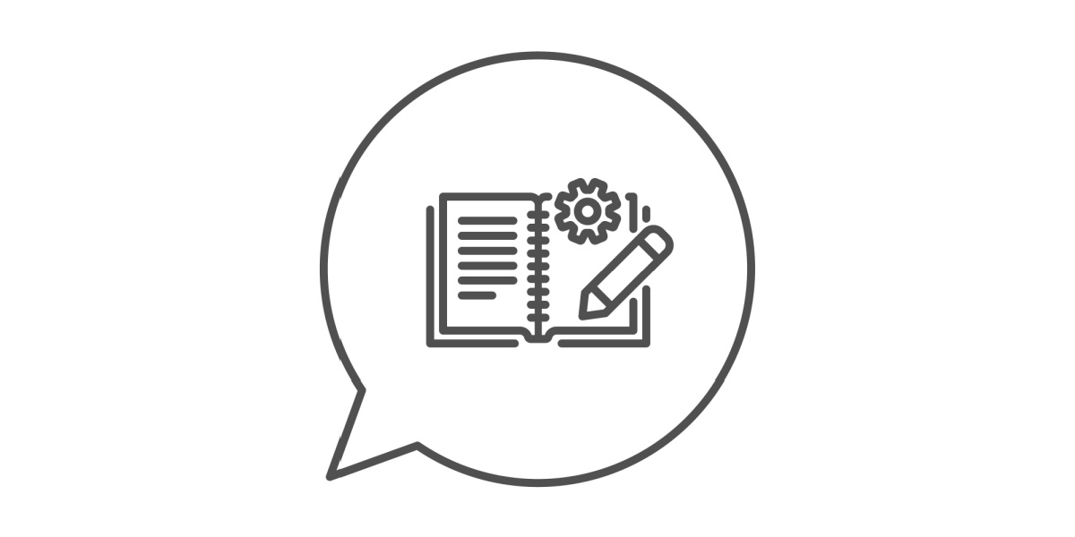 Engagement and motivation graphic of a notebook in a speech bubble. 
