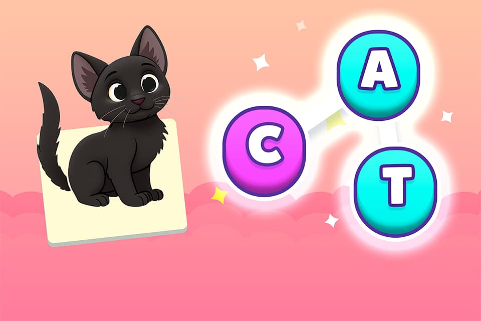 Word pop words that start with the letter C game for kids from ABCmouse.com. 