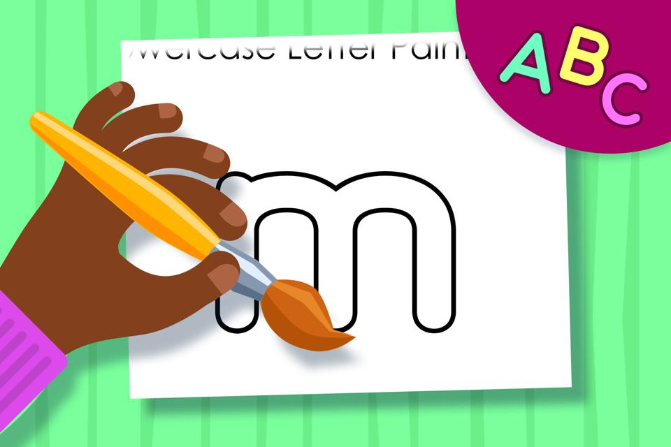 Lowercase Letter m – Online Coloring Page